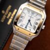 Cartier Santos WSSA0029 Replica 11 Nữ Demi Gold BV Factory 35mm (1)
