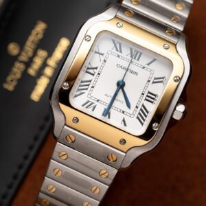 Cartier Santos WSSA0029 Replica 11 Nữ Demi Gold BV Factory 35mm (1)