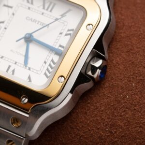 Cartier Santos WSSA0029 Replica 11 Nữ Demi Gold BV Factory 35mm (1)