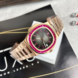 Đồng Hồ Patek Philippe Nautilus 5723 Đá Ruby Đỏ Replica 11 40mm (3)