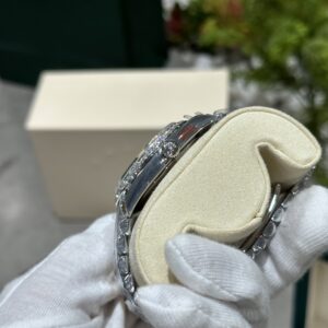 Đồng Hồ Rolex Day-Date 228236 Độ Moissanite Mặt Xanh Lá 168gram GM V3 40mm (11)