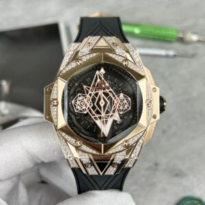 Hublot Big Bang Sang Bleu 2 King Gold Đính Đá Fake 11 45mm (1)