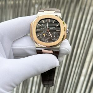 Patek Philippe Nautilus 5712 Dây Da Demi Rose Nhà Máy GR 40mm (1)