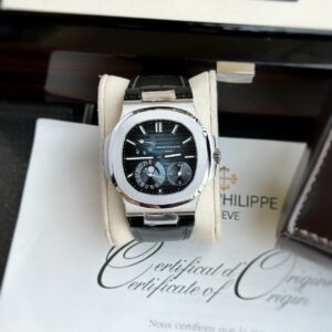 Patek Philippe Nautilus 5712 Dây Da Mặt Xanh Đen GR Factory 40mm (1)