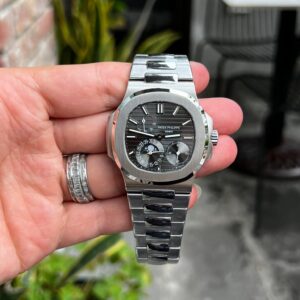 Patek Philippe Nautilus 5712 Dây Kim Loại Mặt Xám Nhà Máy GR 40mm (1)