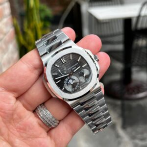 Patek Philippe Nautilus 5712 Dây Kim Loại Mặt Xám Nhà Máy GR 40mm (1)
