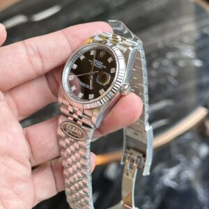 Rolex DateJust 126234 Replica 11 Mặt Đen Đính Đá Clean Factory 36mm (5)