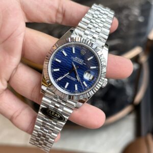 Rolex DateJust 126334 Replica 11 Mặt Nếp Gấp Màu Xanh Dương Clean 41mm