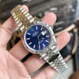 Rolex DateJust 126334 Replica 11 Mặt Nếp Gấp Màu Xanh Dương Clean 41mm