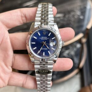 Rolex DateJust 126334 Replica 11 Mặt Nếp Gấp Màu Xanh Dương Clean 41mm