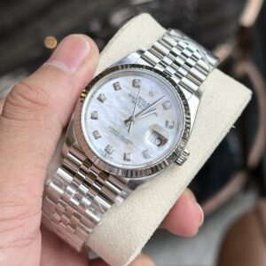 Rolex DateJust Mặt Số Xà Cừ Cọc Đính Đá Nhà Máy Clean (1)