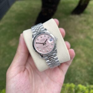 Rolex DateJust Nữ Dây Kim Loại Mặt Hồng EW Factory 41mm (3)
