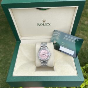 Rolex DateJust Nữ Đính Đá Mặt Hồng EW Factory 41mm (4)