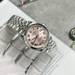 Rolex DateJut Nữ Mặt Số Hồng Dây Thép Trắng EW 31mm (2)