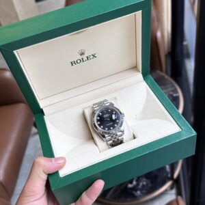 Rolex Datejust 126334 Rep 11 Mặt Đen Cọc Số Đính Đá Clean 41mm (1)