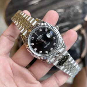 Rolex Datejust 126334 Rep 11 Mặt Đen Cọc Số Đính Đá Clean 41mm (1)