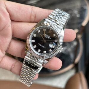 Rolex Datejust 126334 Rep 11 Mặt Đen Cọc Số Đính Đá Clean 41mm (1)
