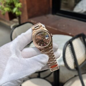 Rolex Day-Date Fake 11 Mặt Chocolate Vàng Hồng EW Factory 36mm (5)