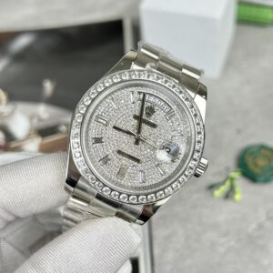 Rolex Day-Date Fake Cao Cấp Đính Full Đá 40mm (2)