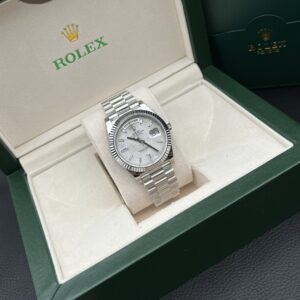 Rolex Day-Date Mặt Thiên Thạch Viền Khía Super Fake 11 40mm (4)