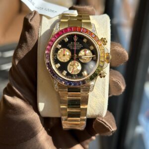 Rolex Daytona Rainbow Bọc Vàng Độ Kim Cương Moissanite TWF 40mm (4)