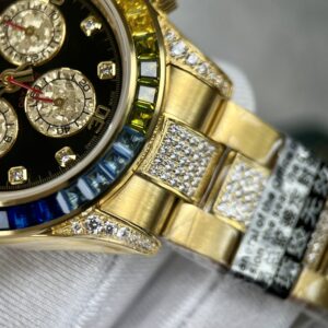 Rolex Daytona Rainbow Replica Cao Cấp Màu Vàng Gold 40mm (1)