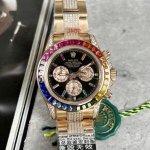 Rolex Daytona Rainbow Replica Cao Cấp Màu Vàng Hồng 40mm (2)