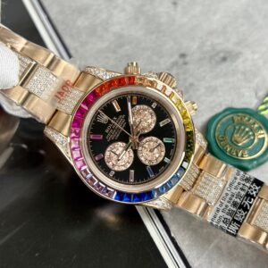 Rolex Daytona Rainbow Replica Cao Cấp Màu Vàng Hồng 40mm (2)