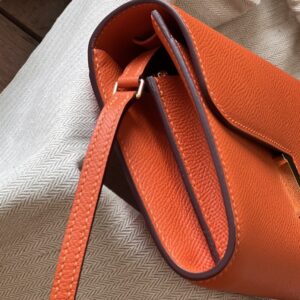 Túi Cầm Tay Hermes Siêu Cấp Mini Màu Da Cam 22cm (1)