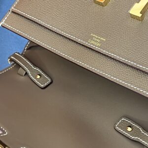 Túi Cầm Tay Hermes Siêu Cấp Mini Màu Nâu Nhạt 22cm (6)