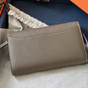 Túi Cầm Tay Hermes Siêu Cấp Mini Màu Nâu Nhạt 22cm (6)