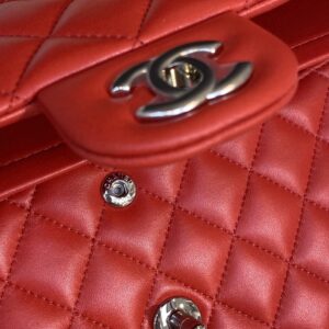 Túi Chanel Classic Flap Bag Đeo Chéo Màu Đỏ Siêu Cấp 25cm (2)