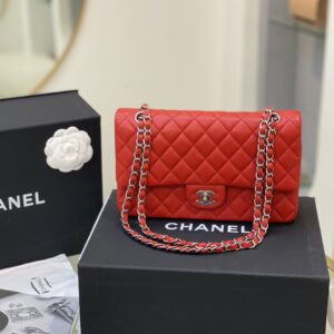 Túi Chanel Classic Flap Bag Đeo Chéo Màu Đỏ Siêu Cấp 25cm (2)