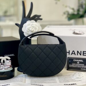 Túi Chanel Hình Bán Nguyệt Siêu Cấp Màu Đen 16cm (2)