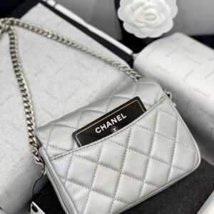 Túi Chanel Logo Scarf Đeo Chéo Siêu Cấp 14,5x11x3,3cm (1)