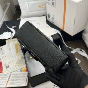 Túi Chanel Medium Classic Khóa Mạ Vàng Siêu Cấp Màu Đen 20cm (2)