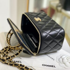 Túi Chanel Vanity Case Màu Đen Siêu Cấp 18cm (2)