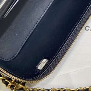Túi Chanel Vanity Case Màu Đen Siêu Cấp 18cm (2)