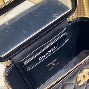 Túi Chanel Vanity Case Màu Đen Siêu Cấp 18cm (2)
