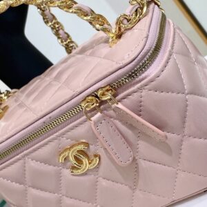 Túi Chanel Vanity Case Màu Hồng Siêu Cấp 18cm (2)
