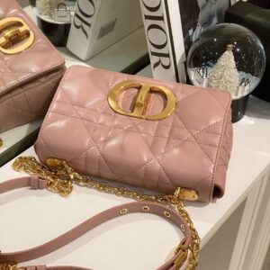 Túi Dior Caro Màu Hồng Nude Siêu Cấp 20cm (2)