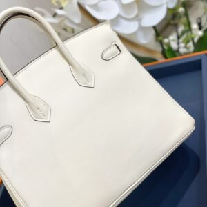 Túi Hermes Birkin Epsom Siêu Cấp Màu Trắng 25cm (2)