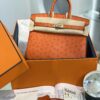 Túi Hermes Birkin Khâu Tay Màu Cam Siêu Cấp Vip (9)