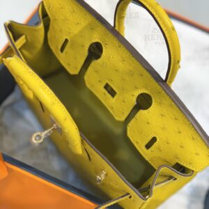Túi Hermes Birkin Khâu Tay Màu Vàng Siêu Cấp Vip (9)