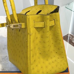 Túi Hermes Birkin Khâu Tay Màu Vàng Siêu Cấp Vip (9)