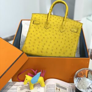Túi Hermes Birkin Khâu Tay Màu Vàng Siêu Cấp Vip (9)