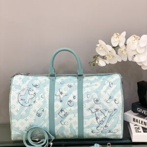 Túi Louis Vuitton Trống Du Lịch Siêu Cấp Màu Xanh (2)