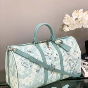 Túi Louis Vuitton Trống Du Lịch Siêu Cấp Màu Xanh (2)