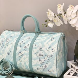 Túi Louis Vuitton Trống Du Lịch Siêu Cấp Màu Xanh (2)