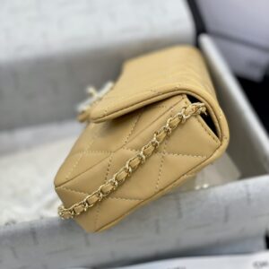 Túi Xách Chanel 23A CF Pearl Baguette Màu Cam Đất